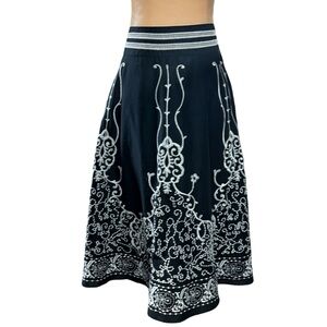 Vintage 100% Cotton Embroidered Skirt